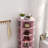 Pink 360 Rotating Shoe Cabinet 6 Layers-1563687980