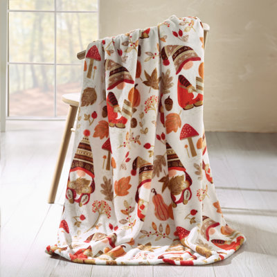 Woodland Gonks Cosy Fleece Blanket Throw