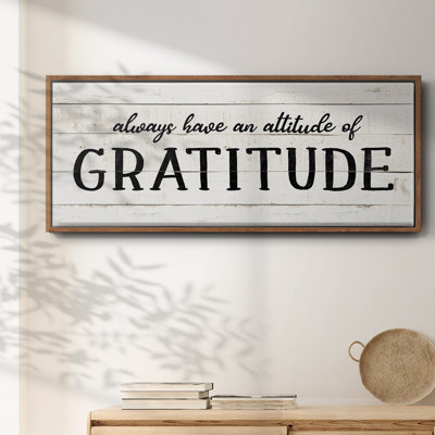 Attitude Gratitude - toile encadrée