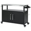 54.5" Outdoor Kitchen Island With Stainless Steel Tabletop