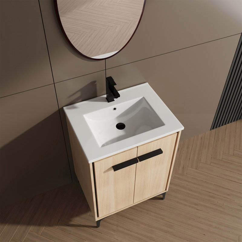 Base de meuble-lavabo 24 po avec lavabo