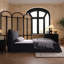Grand lit plateforme tapissier 76,8 po - Tête de lit en velours et structure en pin massif-1047828046-1047828045