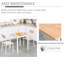 Ensemble 3 pièces de table de salle à manger carrée en bois avec 1 table et 2 chaises