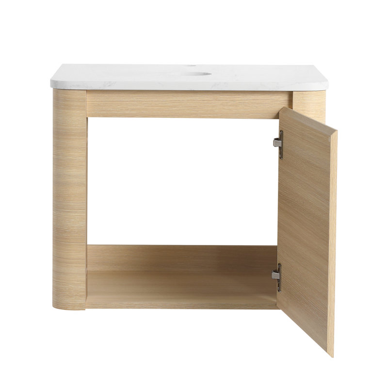 Base de meuble-lavabo flottant 24 po avec porte à fermeture en douceur
