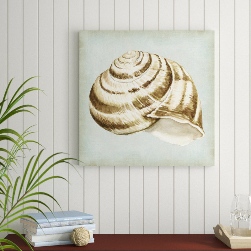 «Sea Dream Shells I», peinture sur toile, H 30 po x l 30 po, Toile tendue