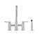 Double Handle Bridge Kitchen Faucet With Side Spray