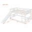 Lit superposé en bois avec glissière et échelle intégrée, lit superposé en bois de pin massif avec garde-corps de sécurité, mobilier de chambre d'enfant peu encombrant-329720028-329720029