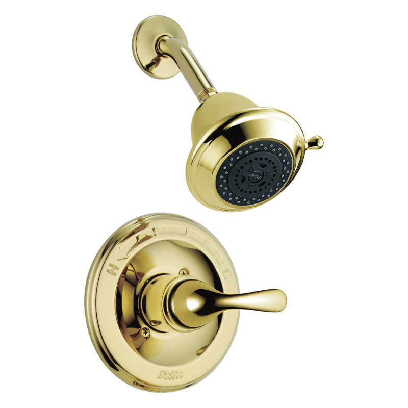 Classic Single-Function Shower Faucet Set, Shower Valve Trim kit, Brilliance Polished Brass