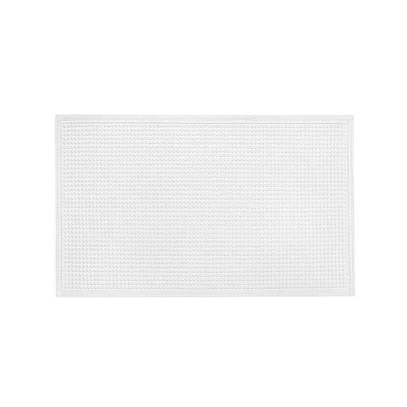 Be Vegan Geometric Bath Mat, White