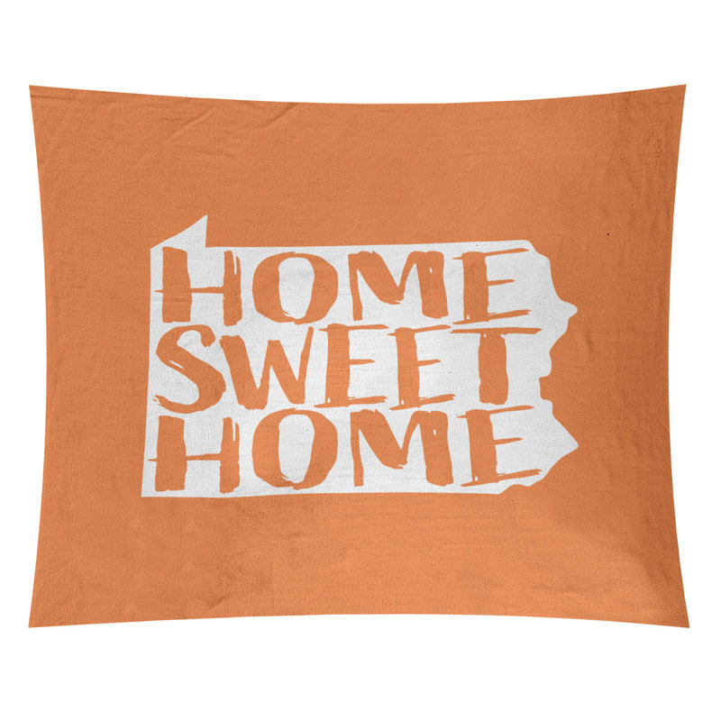 Tapisserie Home Sweet Pennsylvania, H 104 po x l 88 po, Orange
