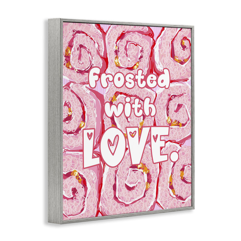 Giclée rose givrée avec amour, design par Ziwei Li, Estampe numérique Farmhouse, H 14 po x l 11 po