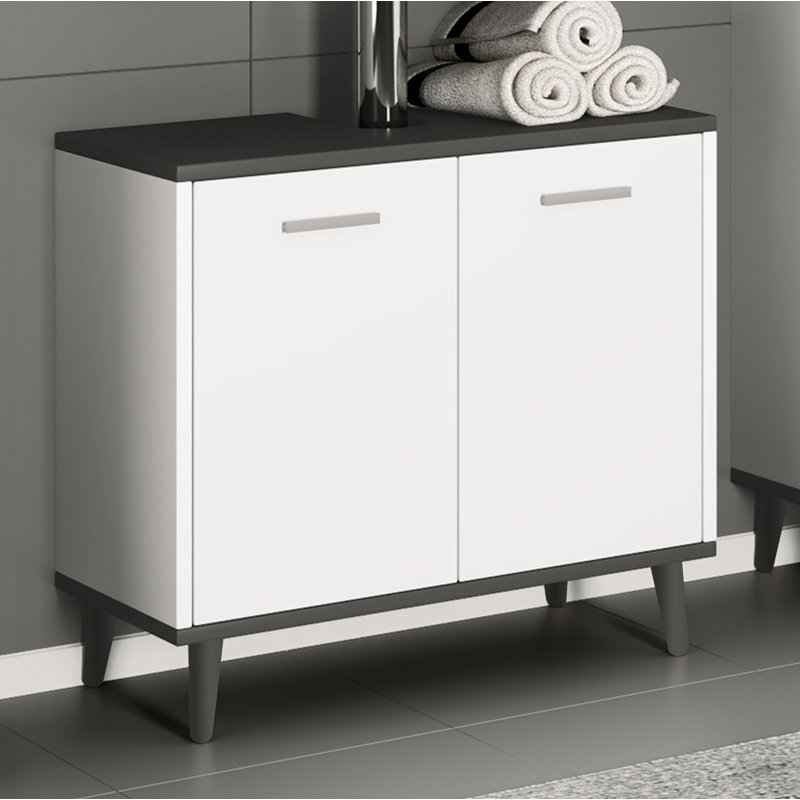 Bernhard 59cm W x 56cm H x 28cm D, Black / White