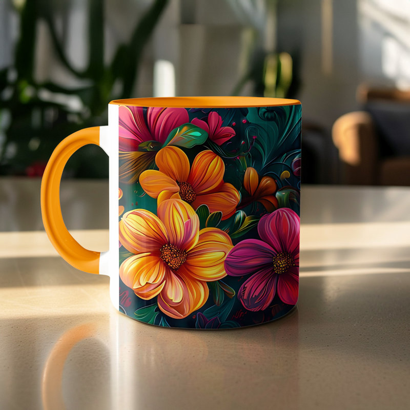 Ceramic Coffee Mug, Orange