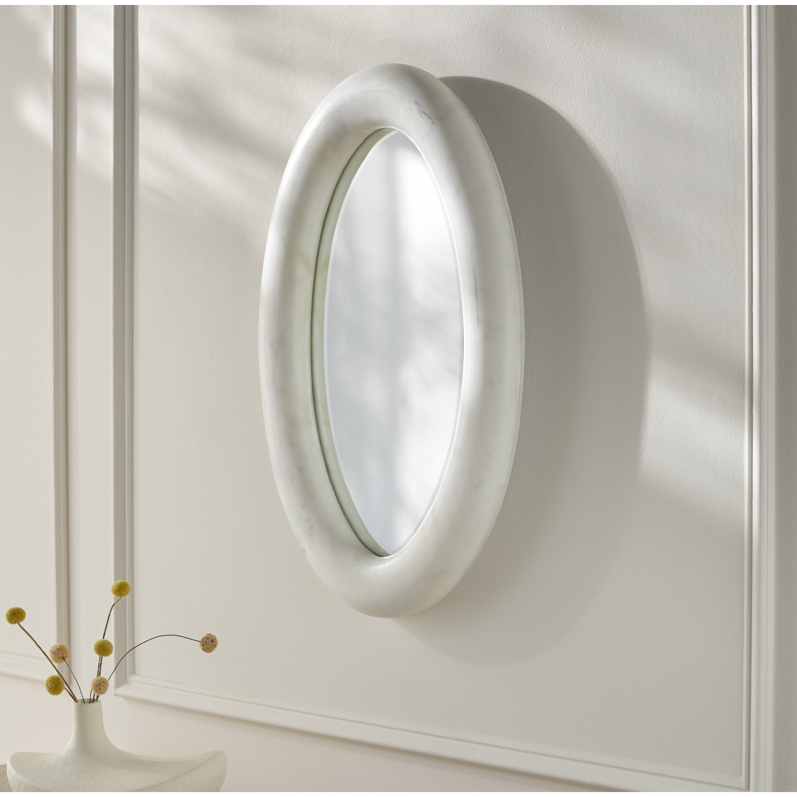 Christie Accent Mirror, 18" x 28", Ivory