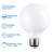 G25 Frosted Glass LED Globe Bulb, 4.5W (60W Equivalent), 4000K Cool White, E26 Base-107558107