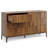 Mid-Century 6-Drawer Dresser with Sculpted Wavy, 54" Wide Walnut Wood Storage Chest