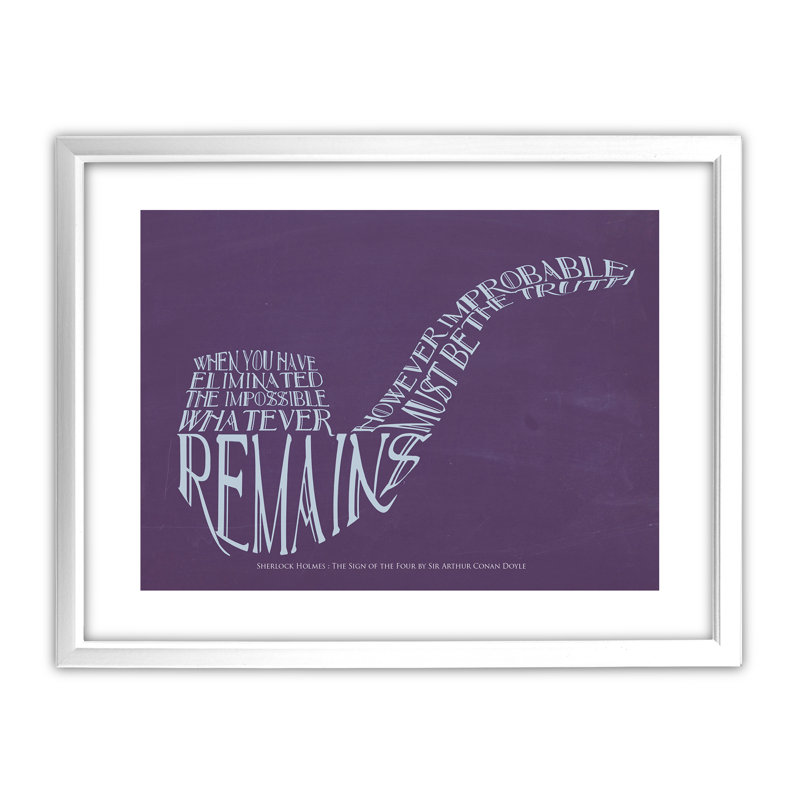 Arthur Conan Doyle - Single Picture Frame Print, White