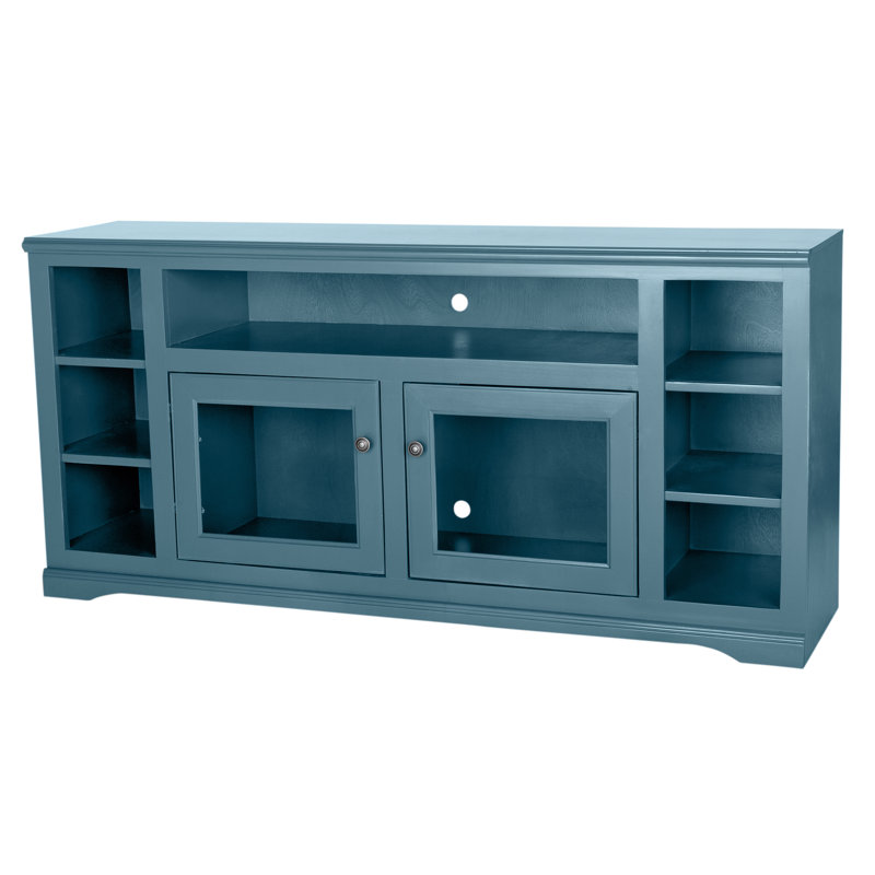Wentzel Unfinished TV Stand for TVs up to 75", Smokey Blue