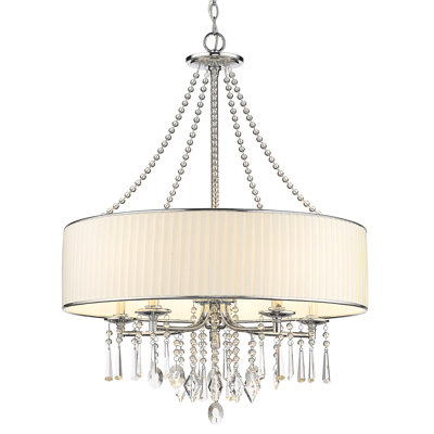 Lustre tambour unique à 5 lumières Berend