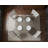 Hermelindo 5-Piece Round Extendable Solid Wood Dining Set White and Grey