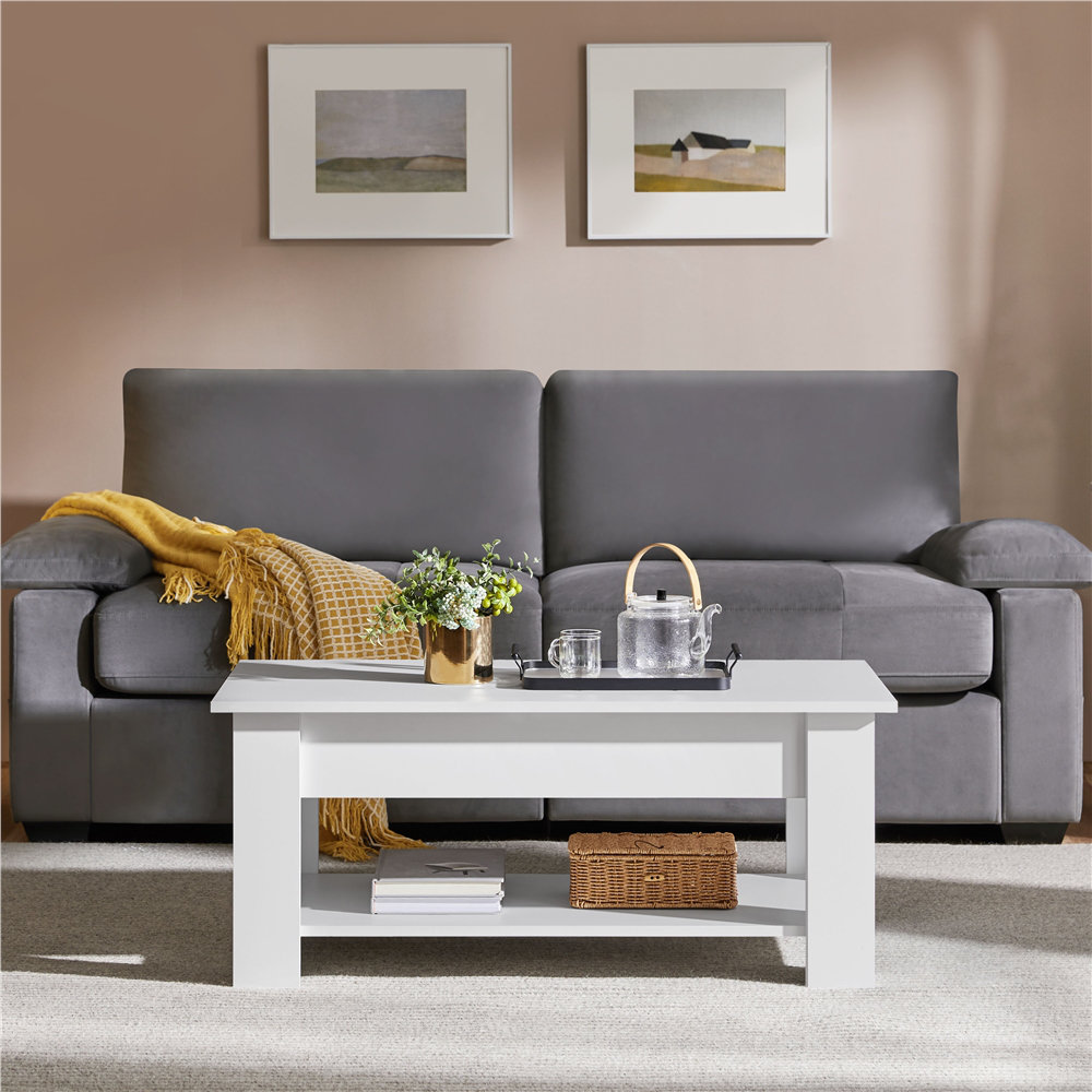 Lift Top Four Leg Coffee Table with Storage
