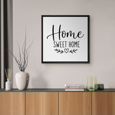 Home Sweet Home Minimalist Farmhouse Quote Framed Canvas Master Bedroom Wall Art Work Print