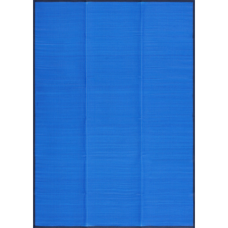 Kristofer Contemporary Solid Blue Polypropylene Area Rug, Rectangle 8'11" x 11'10"