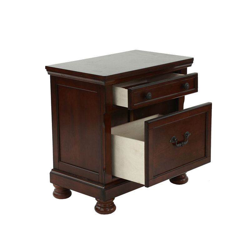 Table de chevet en cerisier antique