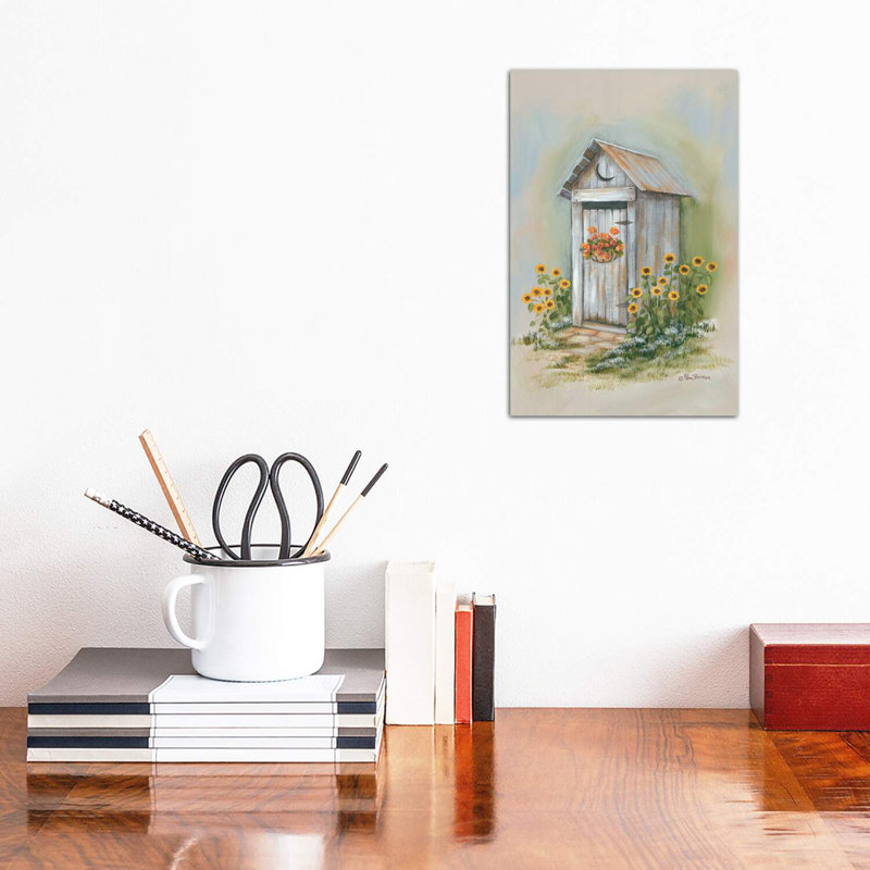Country Outhouse I by Pam Britton - Wrapped Canvas Print, 20.32 cm H x 30.48 cm W