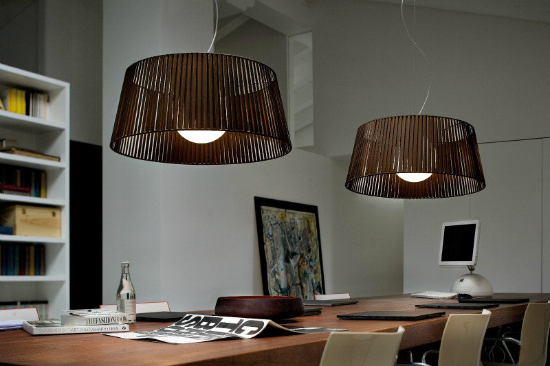 Ribbon 1 - Light Pendant, Matte Black, Mocha