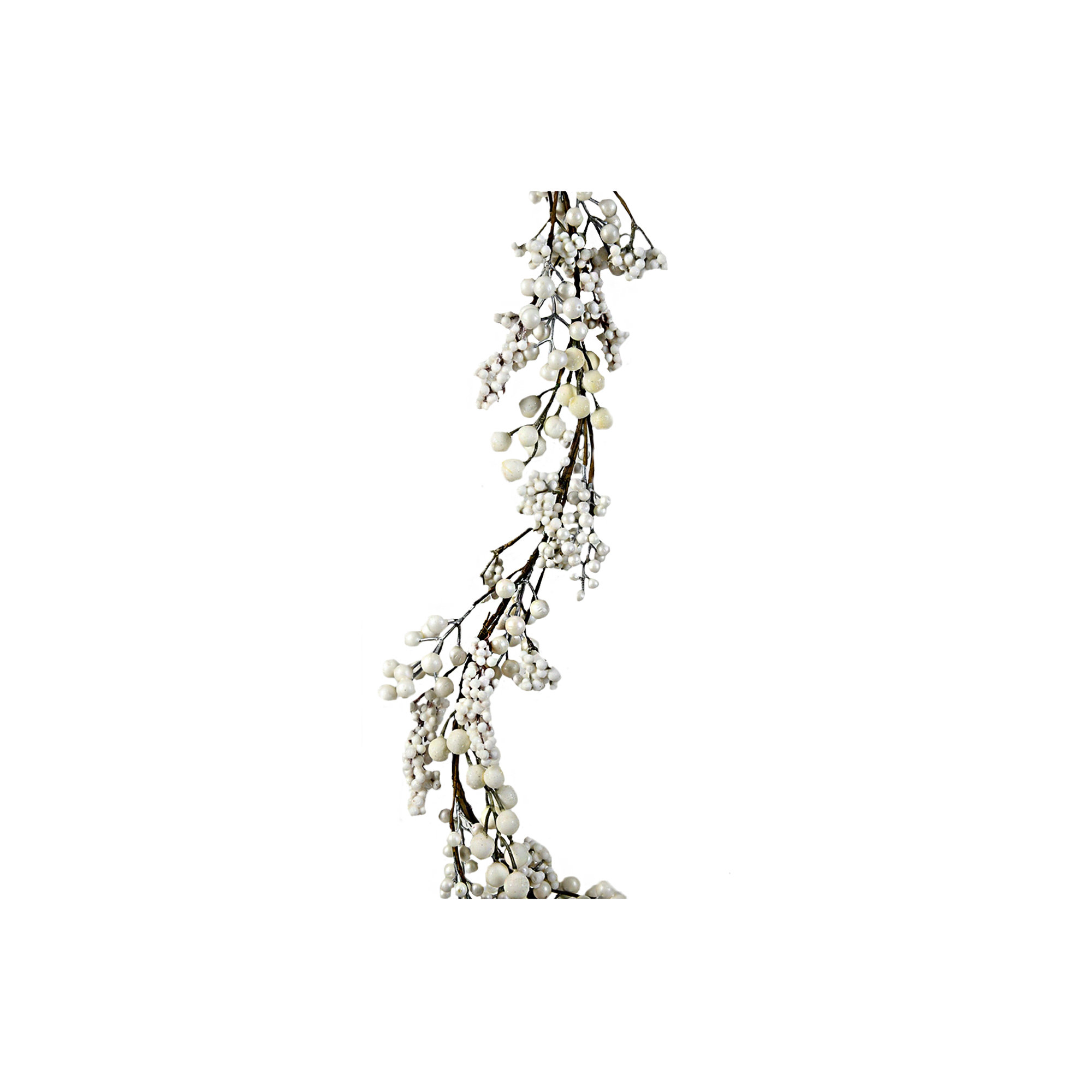 The Holiday Aisle® Classic Winter Berry Garland, White