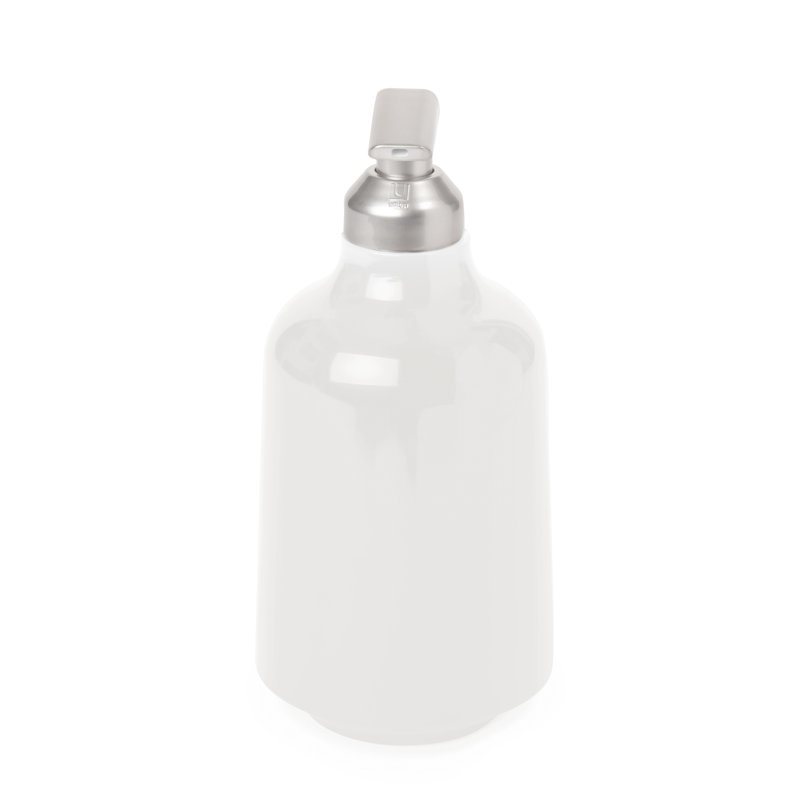 White Glossy Melamine Countertop Soap Dispenser