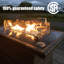 Alturas 44" Propane Gas Outdoor Fire Table with Glass Wind Guard-1113890053