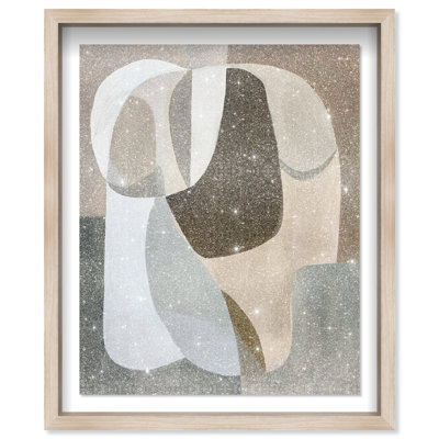 Breeze of Soft Shapes II Shadowbox Abstract Print by Oliver Gal, Black Frame, 16 x 20