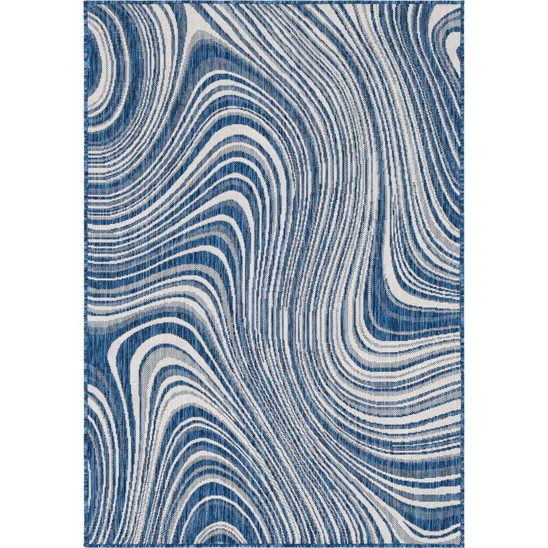 Rifton Abstract Lakeside Indoor / Outdoor Area Rug, Rectangle 4' x 6'