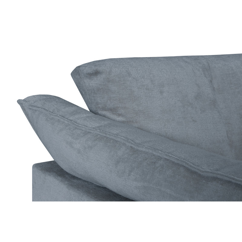Alazae 3 Seater Chenille Sofa, Blue