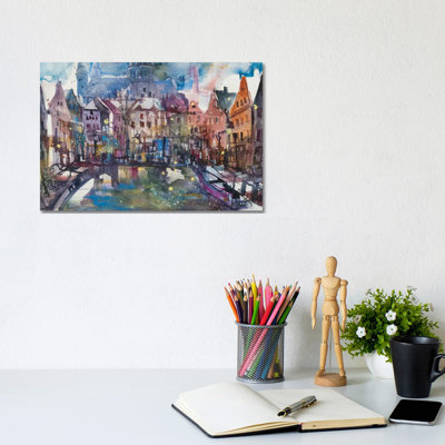 Amsterdam 1 Piece Wrapped Canvas Painting