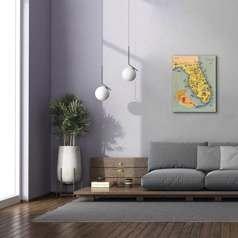 «Epic Graffiti» Florida Post card 6 »par Wild Apple Portfolio, art mural sur toile, 26 po x 34 po