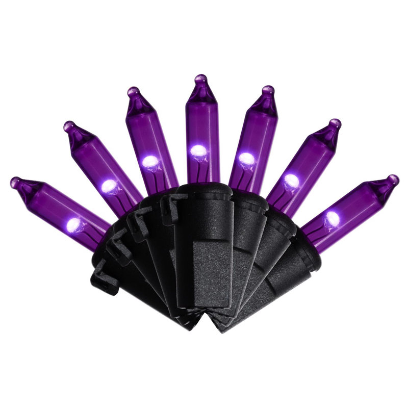  Purple 100 ct LED String Lights, 7.6" H x 297" W x 6.05" D, Purple