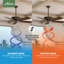 60" Heritage 5 - Blade Outdoor Standard Ceiling Fan with Pull Chain-789139497