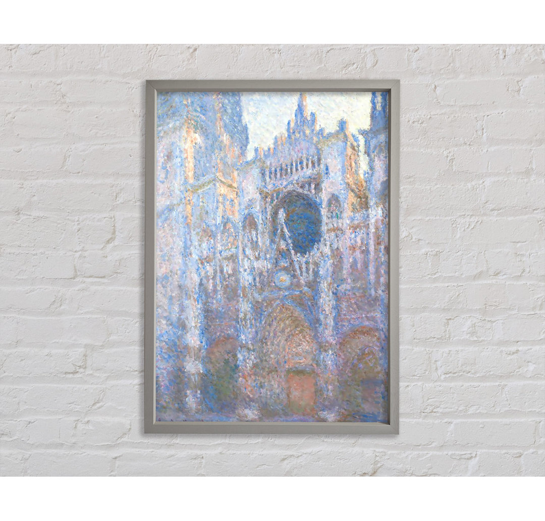 Westfassade der Kathedrale von Rouen von Claude Monet - Einzelbildrahmen Kunstdrucke auf Leinwand