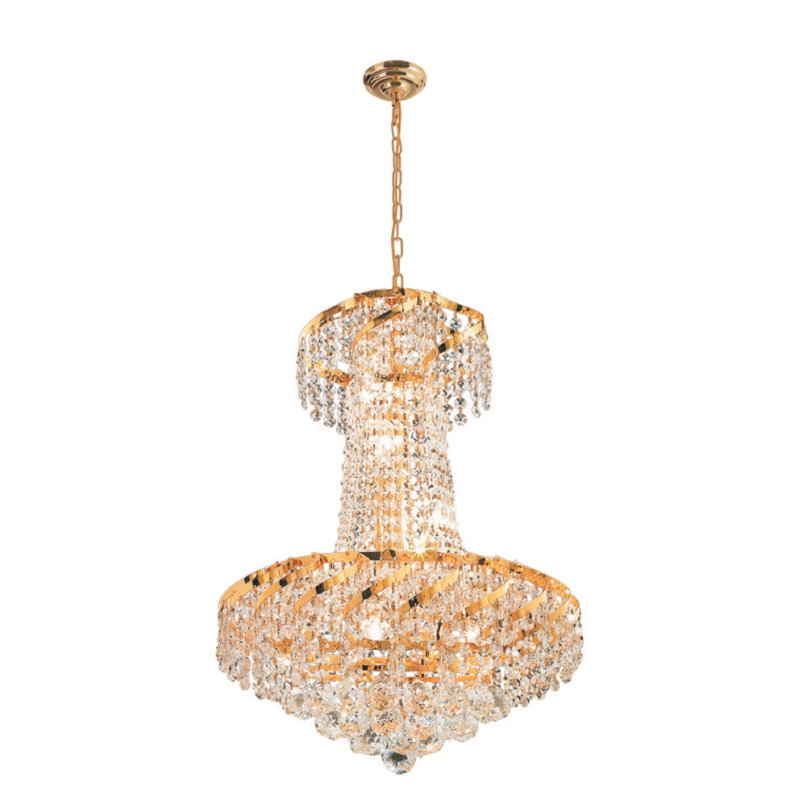 Lustre empire 9 lumières Zofia, Or