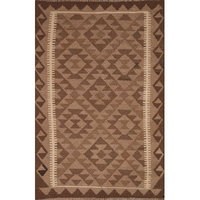 Tapis oriental en laine réversible kilim 3 x 5