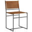 Chaise en cuir et métal Thatcher