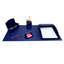 Ensemble de rangement de bureau en cuir bleu marine-555778902
