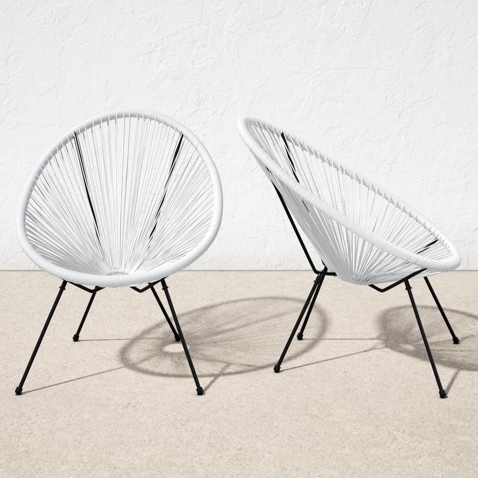 Patio Lounge Chair, White