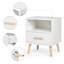 Cular 40cm W Manufactured Wood Bedside Table