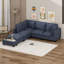 Canapé modulaire modulaire, canapé modulaire en forme de U, nuage confortable 5 places avec repose-pieds mobile-115839022