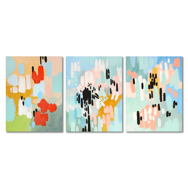 3 pièces d'art mural abstrait - Abstract par Annie Bailey