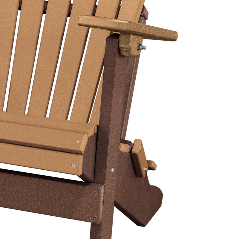 Carla Foldable Outdoor Adirondack Chair, Cedar/Tudor Brown
